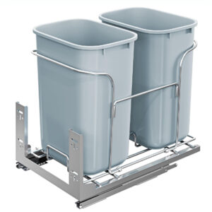 Double Pull-Out Trash Can 15.75 Inches