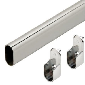 Chrome Oval Closet Rod