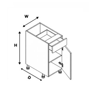 Module B1D1DR Base 1 Door 1 Drawer