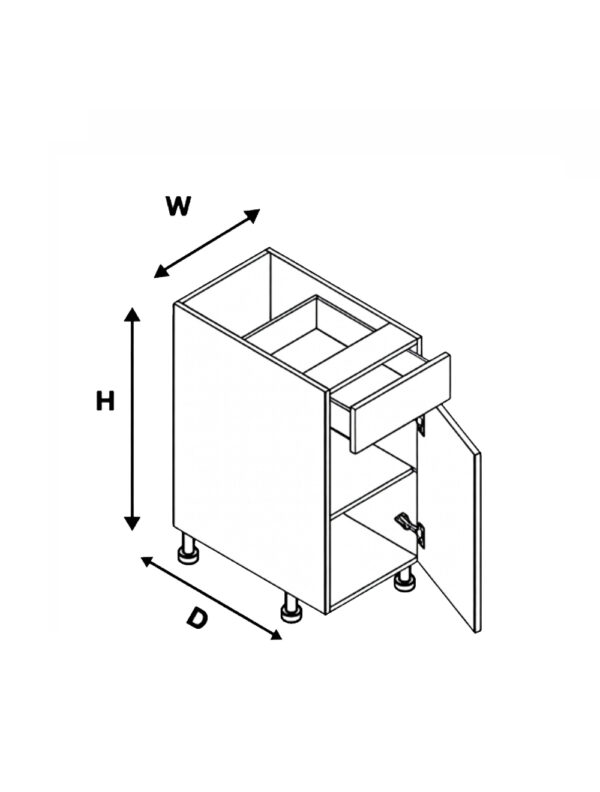 Module B1D1DR Base 1 Door 1 Drawer
