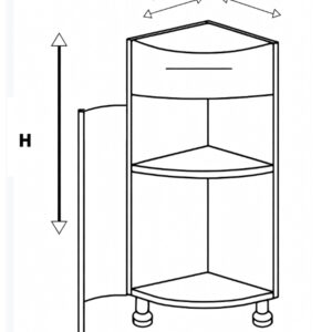 Module BCD1DR Base Curve Door Drawer